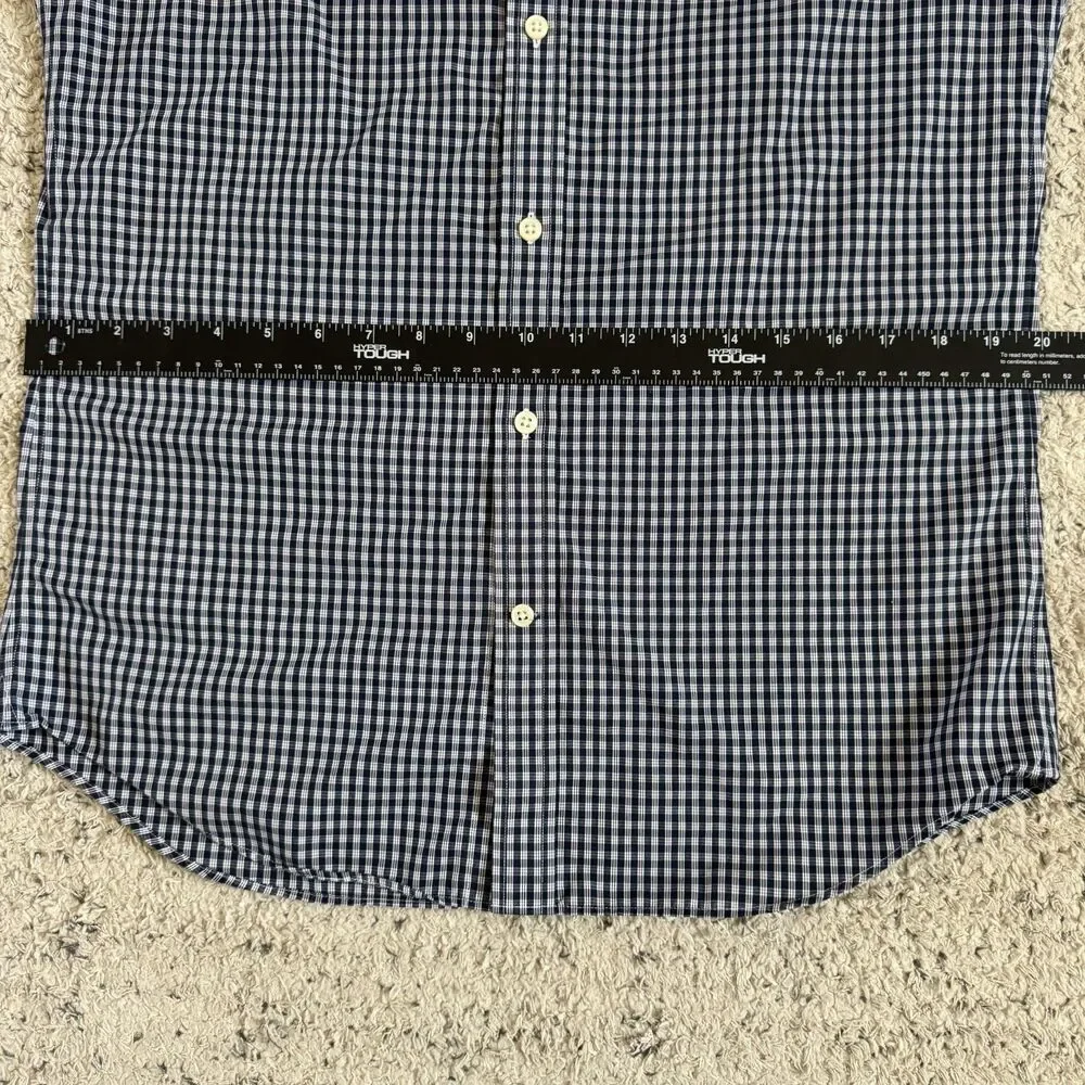 Banana Republic Non-Iron Tailored Slim Fit Shirt Men’s M Blue Check Button Down